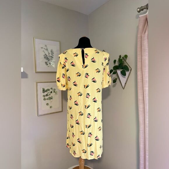 COMPANIA FANTASTICA ESTAMPADO NWT  MEDIUM JUST PEACHY PINK AND ORANGE DRESS - Picture 12 of 15